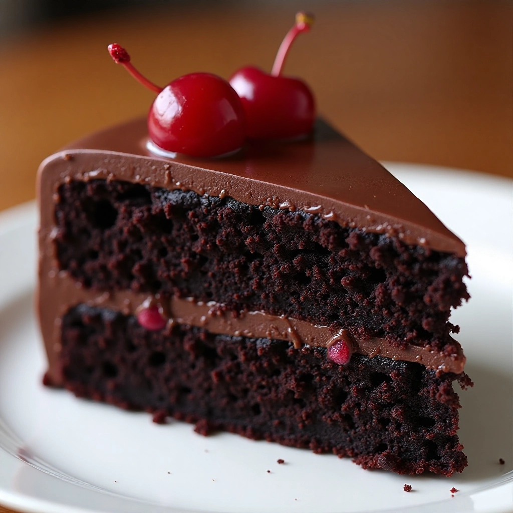 Decadent Chocolate Cake Slice